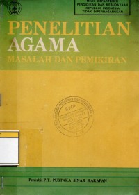 Image of Penelitian Agama Masalah dan Pemikiran